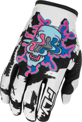 Guantes Fly Lite Warp Blanco/Azul/Rosado Niño